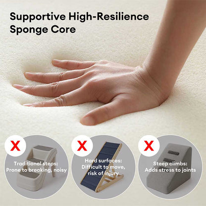 Luxe Water-repellent Faux Leather Removable Spiral Pet Stairs - StepEase