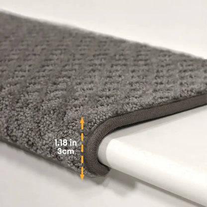 Soft Plush Indoor Stair Protectors Pet Friendly Tape Free Carpet Stair Treads